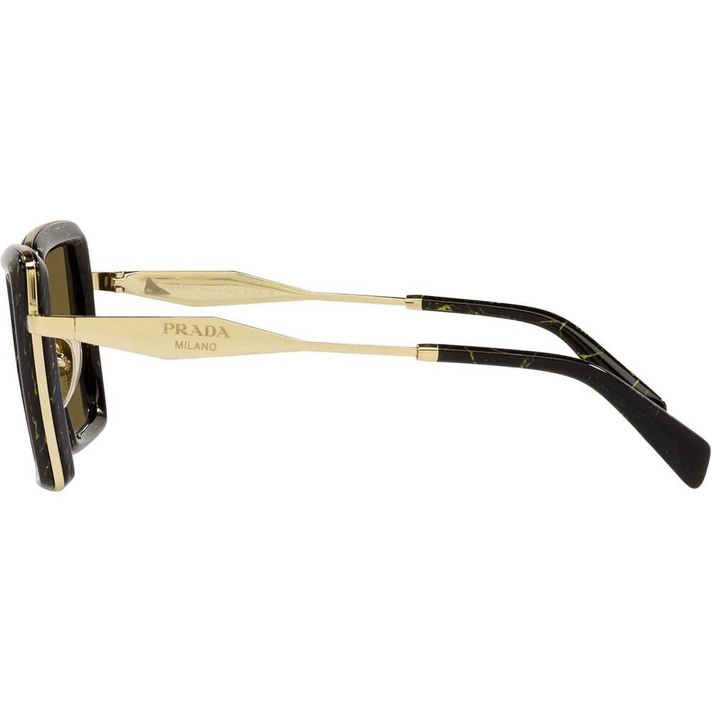 NWT Prada PR55ZS-19D01T-52 Havana Gold 52mm Sunglasses - Picture 3 of 4